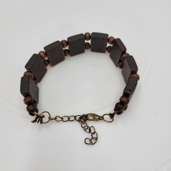 Vintage The Legend of the Dreamcatcher Wooden Native American Tile Bracelet 7" - Picture 6 of 12